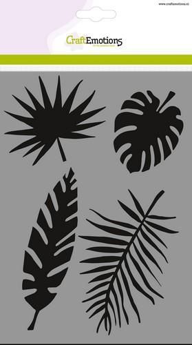 CraftEmotions Mask stencil - tropische bladeren A5  (185070/1259)