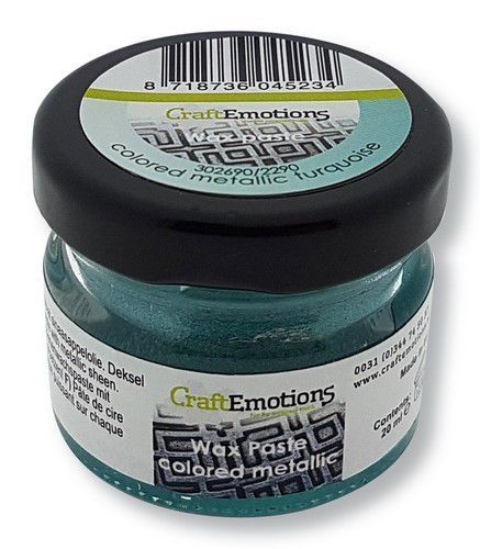 CraftEmotions Wax Paste metallic colored - turquoise 20 ml  (302690/2290)