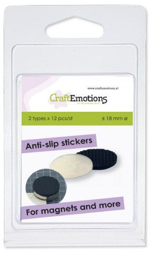 CraftEmotions Anti-slip stickers voor magneten 2 x 12 stuks ca 19mm (12-21) (860503/1903)