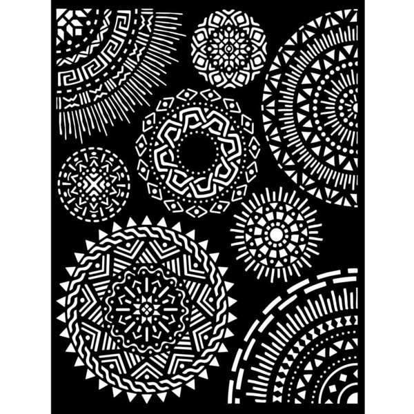 Stamperia - Savana Tribal Circles Thick Stencil 20x25cm (KSTD100)