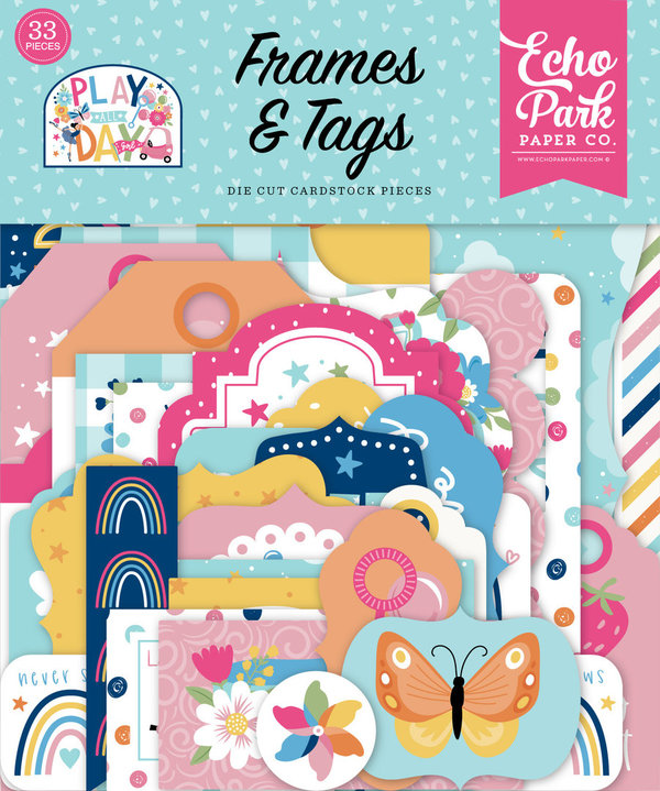Echo Park Play All Day Girl Frames & Tags (PAG268025)