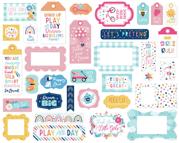 Echo Park Play All Day Girl Frames & Tags (PAG268025)
