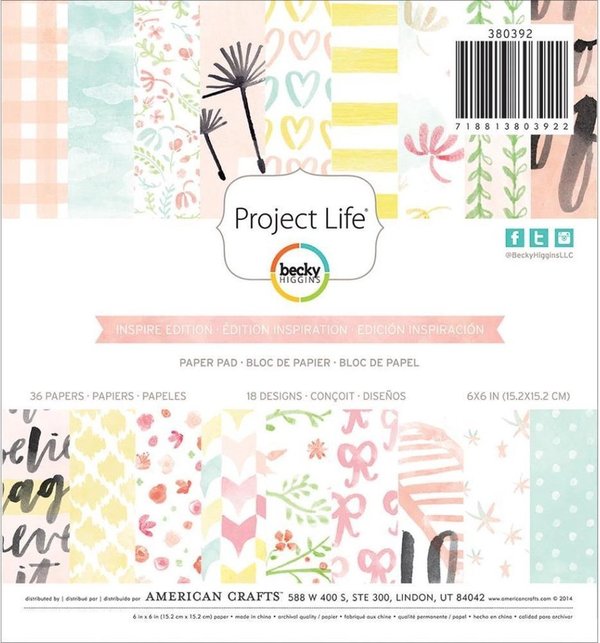 Project Life: Inspire Paper Pad 6*6" (380392)