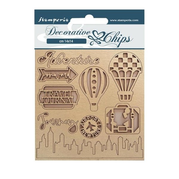 Stamperia - Decorative Chips Sir Vagabond Aviator Travel (SCB133)
