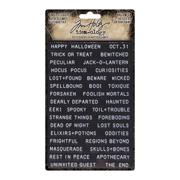 Idea-ology Tim Holtz - Halloween Label Stickers (2 sheets) (TH94263)