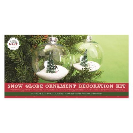 Simply Make - Ornament Kit Decoration Snowglobe (2pcs) (DSM 105308)