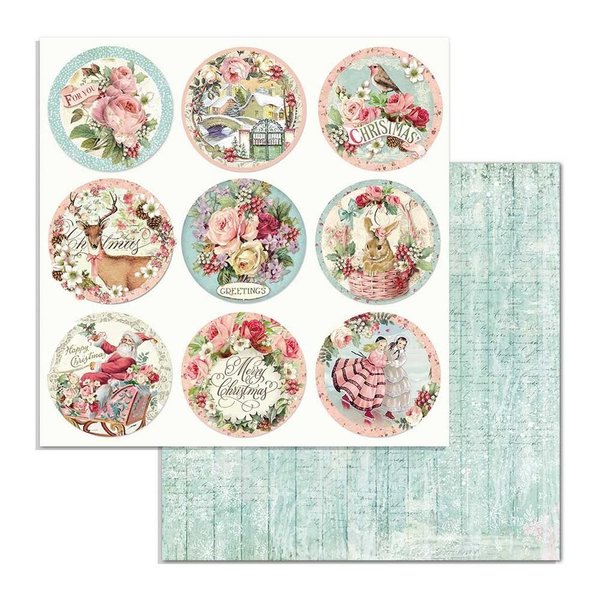 Stamperia - Pink Christmas 12x12 Inch Paper Pack (SBBL73)