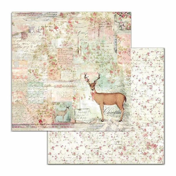 Stamperia - Pink Christmas 6x6 Inch Paper Pack (SBBXS07)