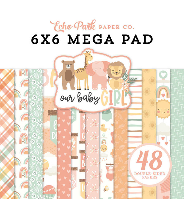 Echo Park - Our Baby Girl 6x6 Inch Cardmakers Mega Pad (OBA301031)