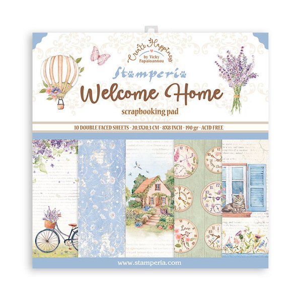 Stamperia - Create Happiness Welcome Home 8x8 Inch Paper Pack (SBBS77)